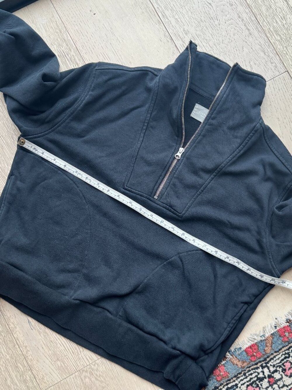 Everlane The Track Half Zip Pullover Black M Med - Picture 12 of 14
